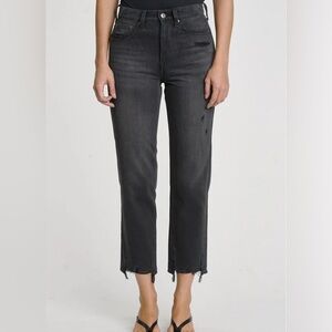 Pistola Charlie High Rise Straight Jeans | Washed Black | NWOT | Size 24